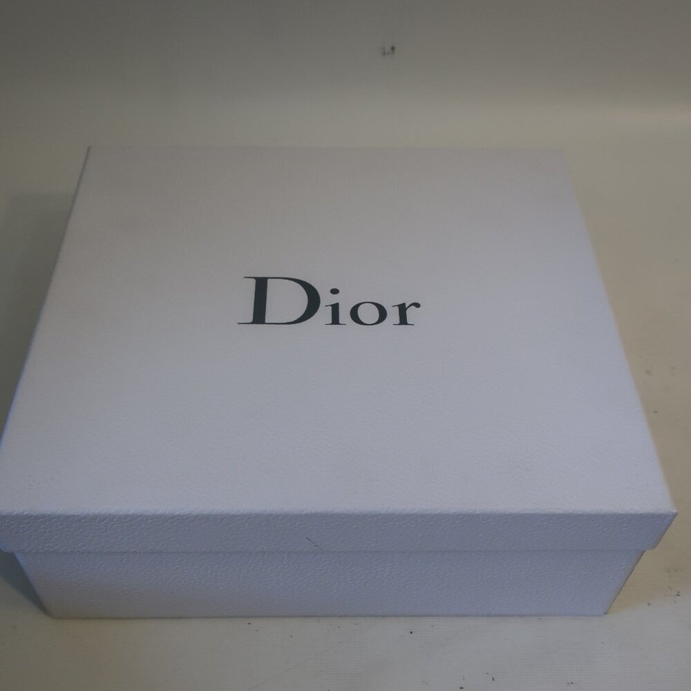 Womens Authentic Dior White Gray Dior Tissue Paper Rectangle Storage Gift Box